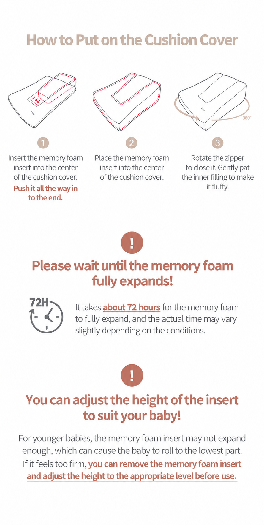 Elava Anti-Reflux Memory Foam Cushion