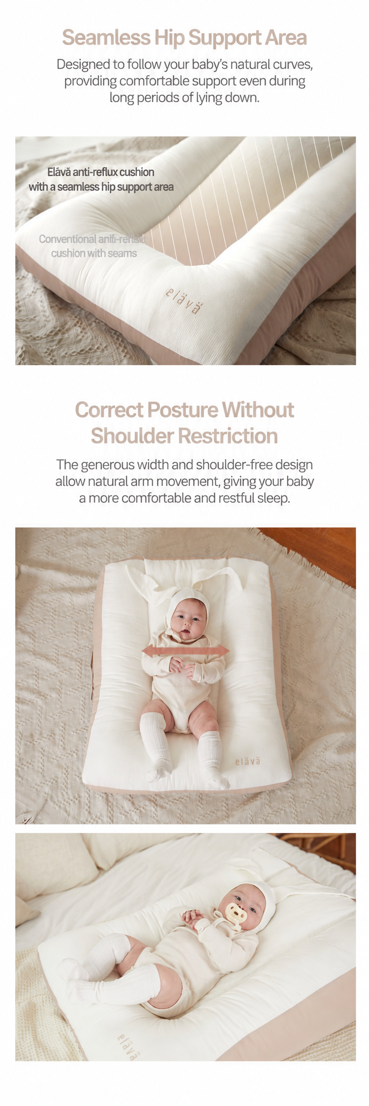 Elava Anti-Reflux Memory Foam Cushion