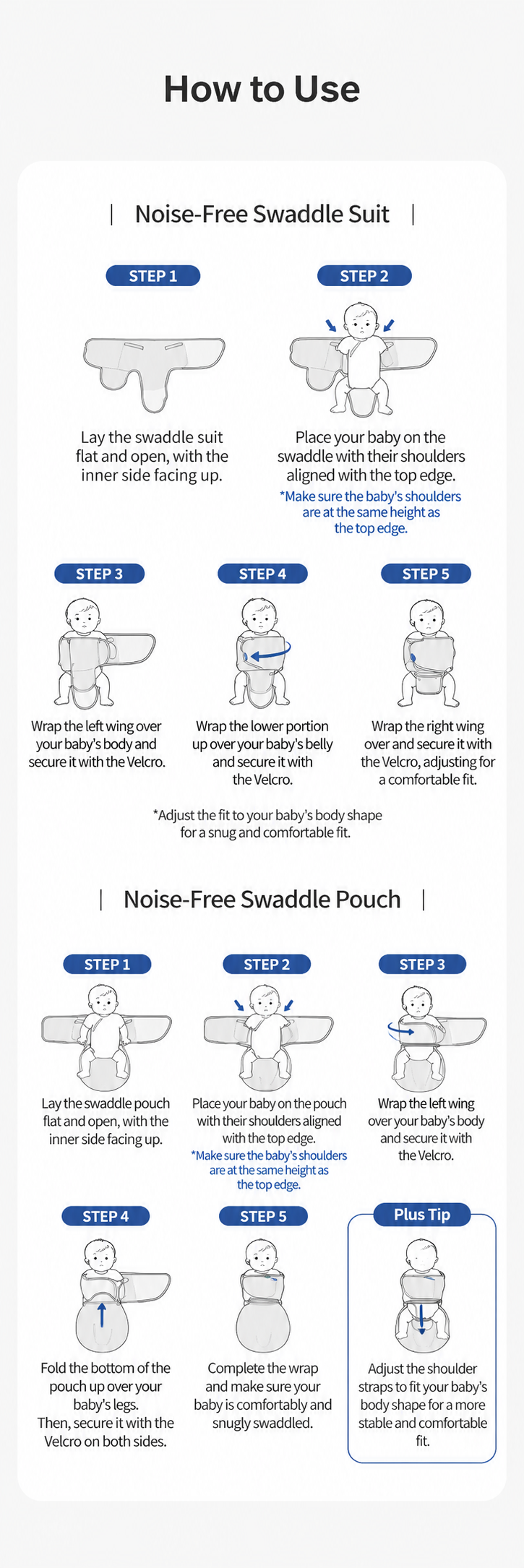 Elava Legs-out Swaddle with Silent Velcro Wrap